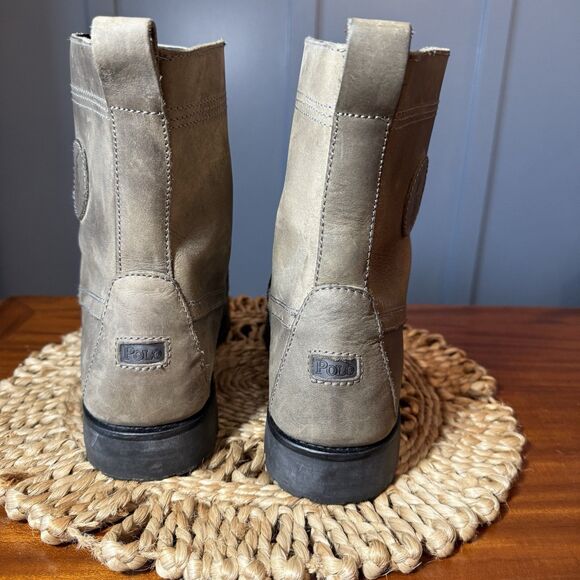 Polo Ralph Lauren Ranger Hiking Boots – Olive Green – Men's 13D – Suede Leather - Picture 3 of 11